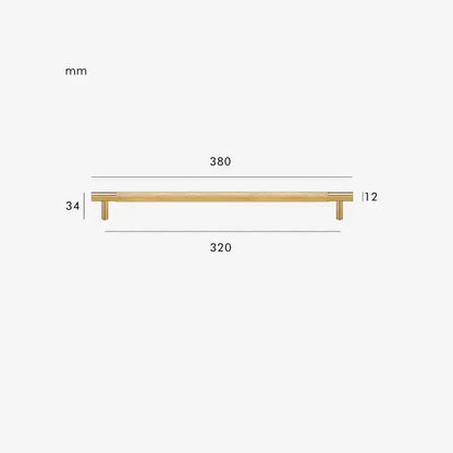 MID Knurled Solid Brass Kitchen & Cabinet Handle