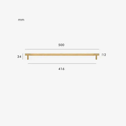 MID Knurled Solid Brass Kitchen & Cabinet Handle