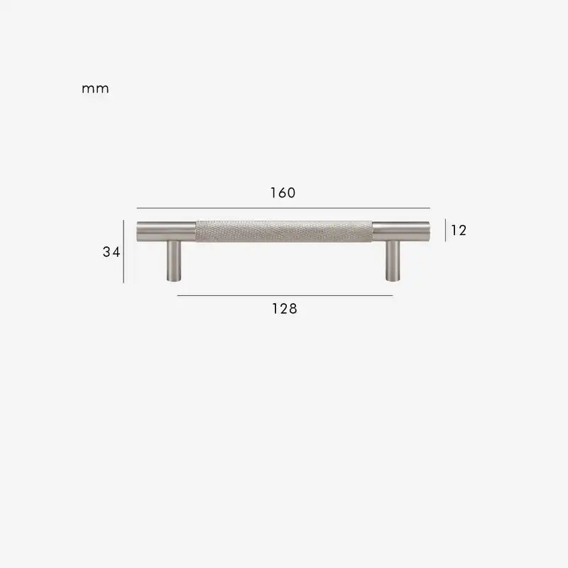 MID Knurled Solid Brass Kitchen & Cabinet Handle
