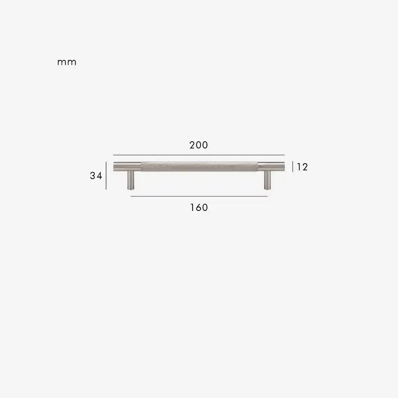 MID Knurled Solid Brass Kitchen & Cabinet Handle