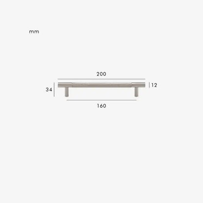 MID Knurled Solid Brass Kitchen & Cabinet Handle