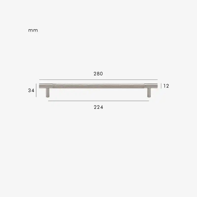 MID Knurled Solid Brass Kitchen & Cabinet Handle