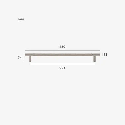 MID Knurled Solid Brass Kitchen & Cabinet Handle