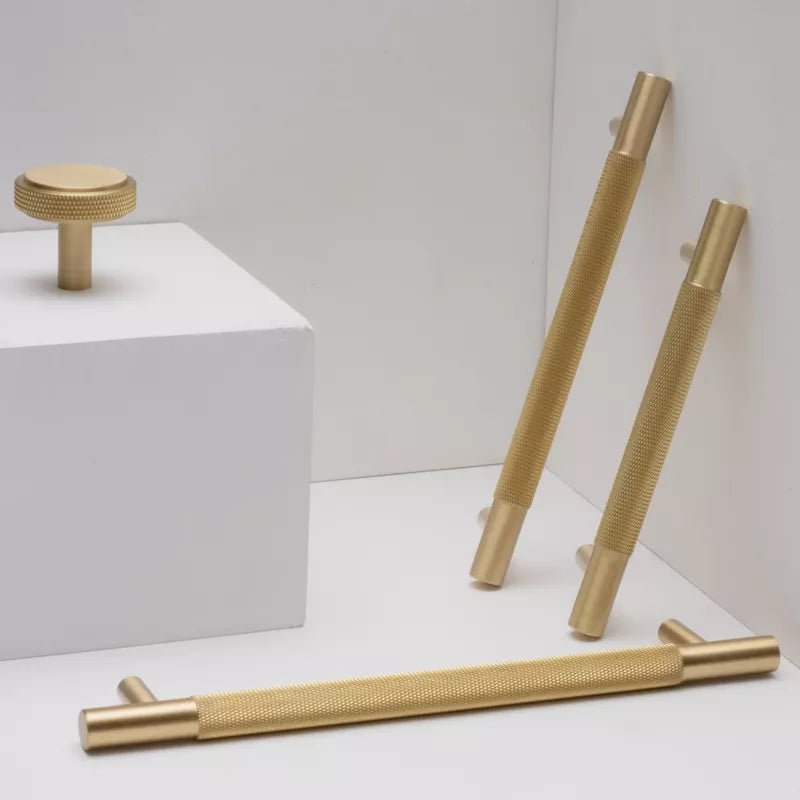 MID Knurled Solid Brass Kitchen & Cabinet Handle