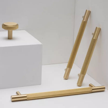 MID Knurled Solid Brass Kitchen & Cabinet Handle