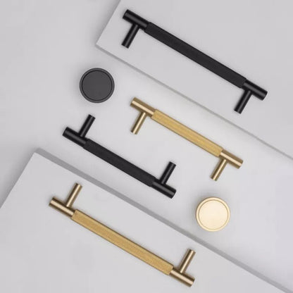 MID Knurled Solid Brass Kitchen & Cabinet Handle