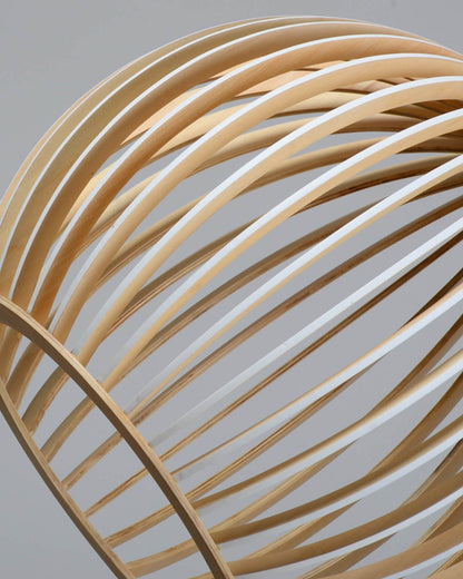 Modern Wooden Birdcage Pendant Light