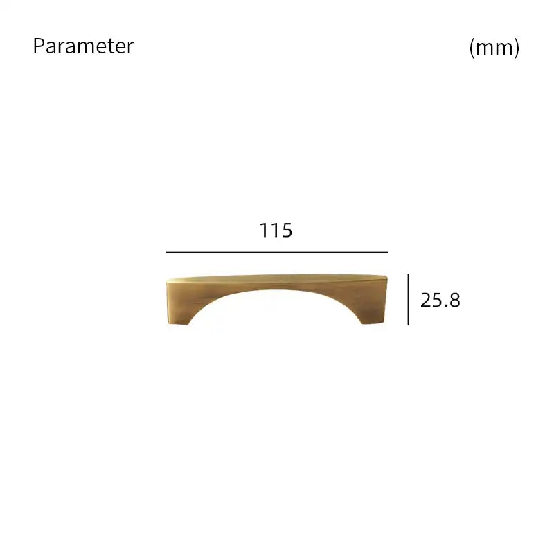 NORDIC Solid Brass Slim Kitchen & Cabinet Handle