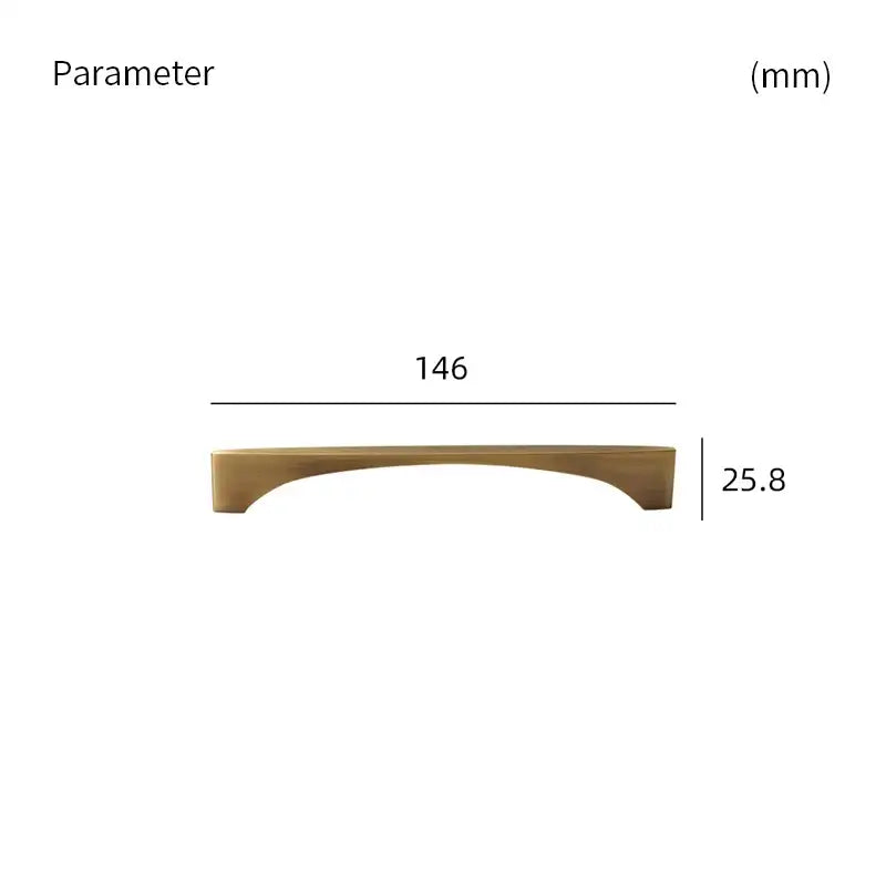 NORDIC Solid Brass Slim Kitchen & Cabinet Handle