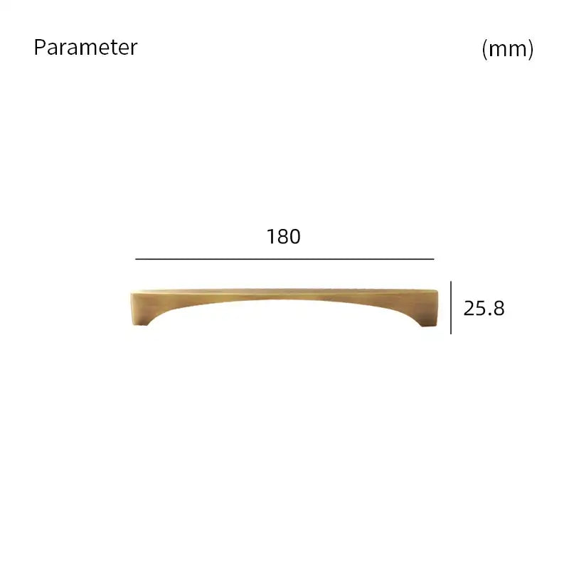 NORDIC Solid Brass Slim Kitchen & Cabinet Handle