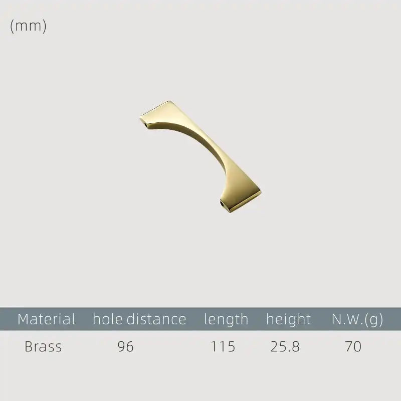 NORDIC Solid Brass Slim Kitchen & Cabinet Handle