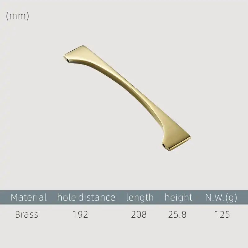 NORDIC Solid Brass Slim Kitchen & Cabinet Handle