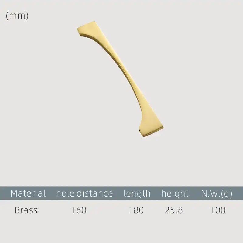 NORDIC Solid Brass Slim Kitchen & Cabinet Handle