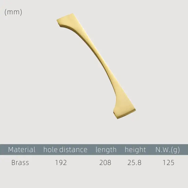 NORDIC Solid Brass Slim Kitchen & Cabinet Handle