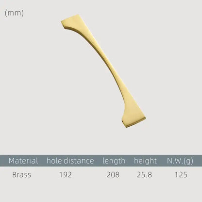 NORDIC Solid Brass Slim Kitchen & Cabinet Handle