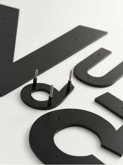 ORANA Matt Black Brass House Numbers