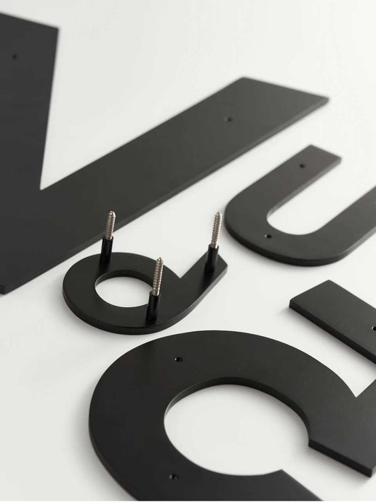 ORANA Matt Black Brass House Numbers