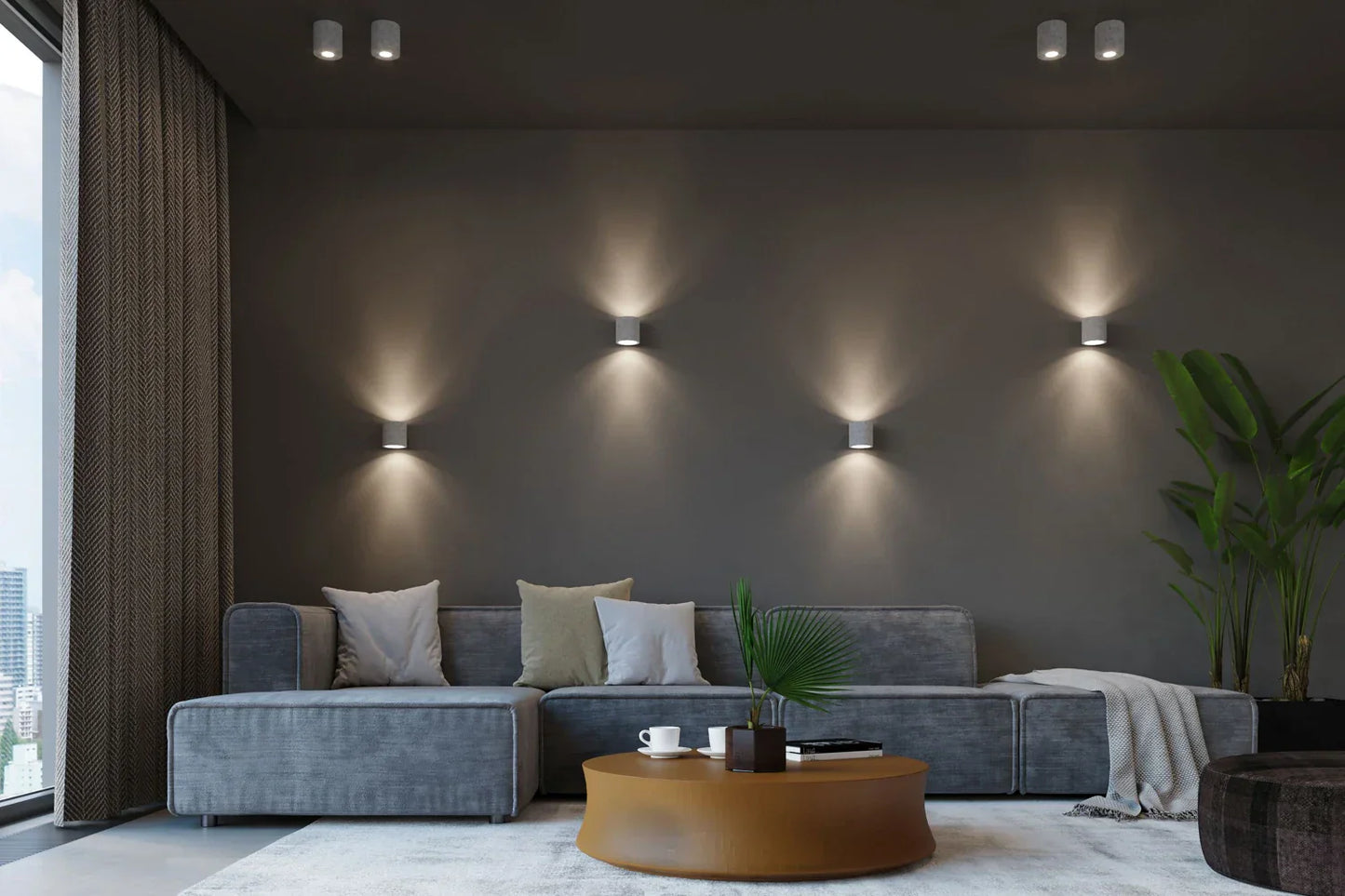 ORBIS Concrete Ceiling Light