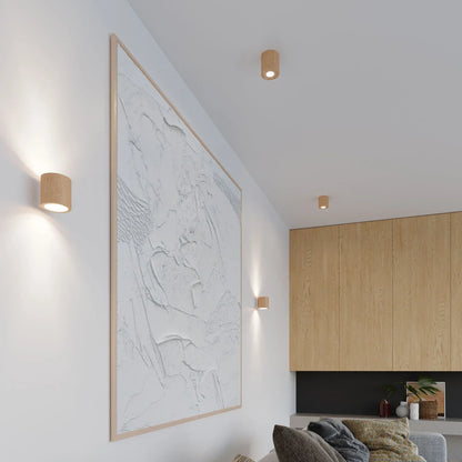 ORBIS Natural Wood Ceiling Light