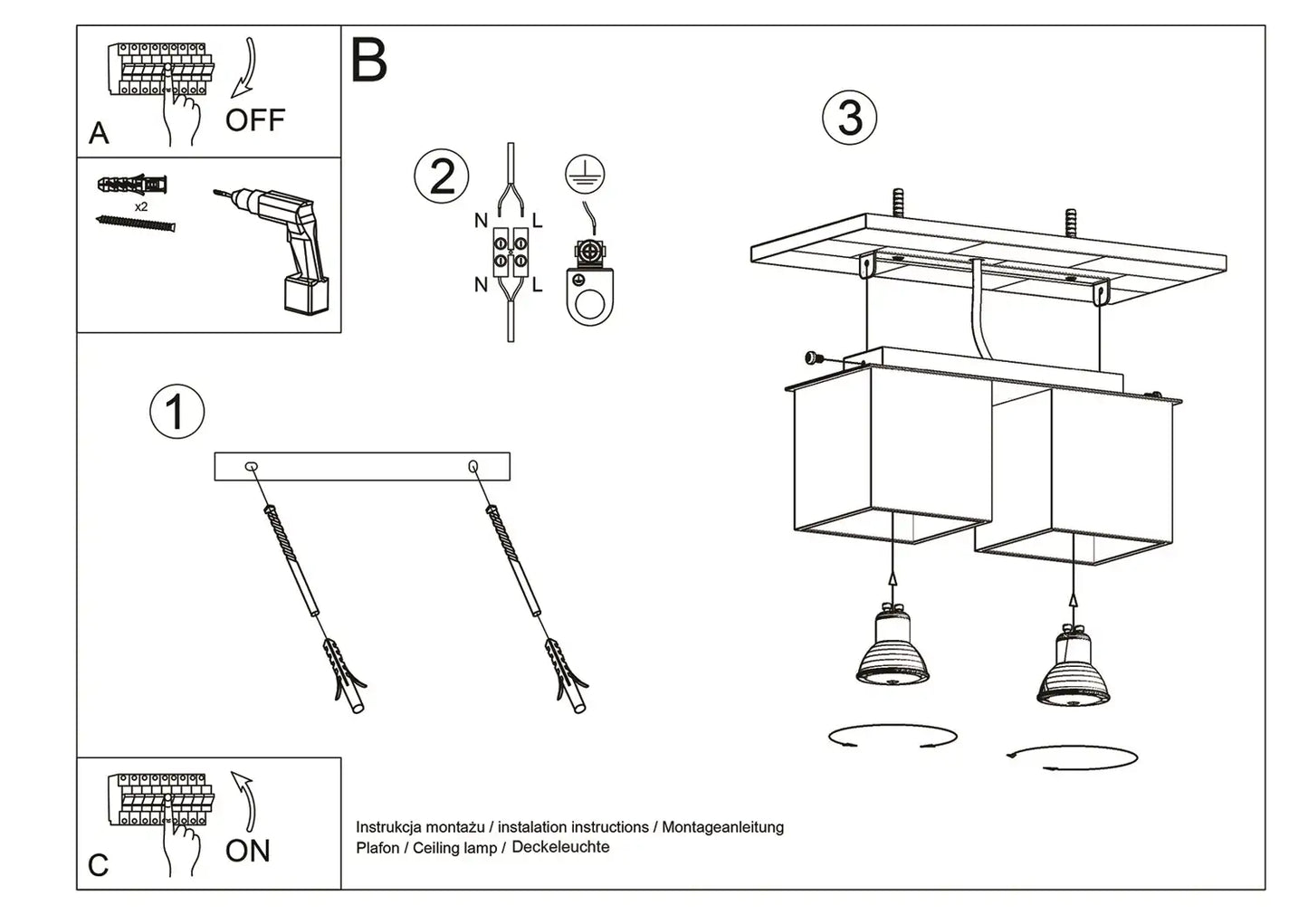 QUAD Ceiling Light