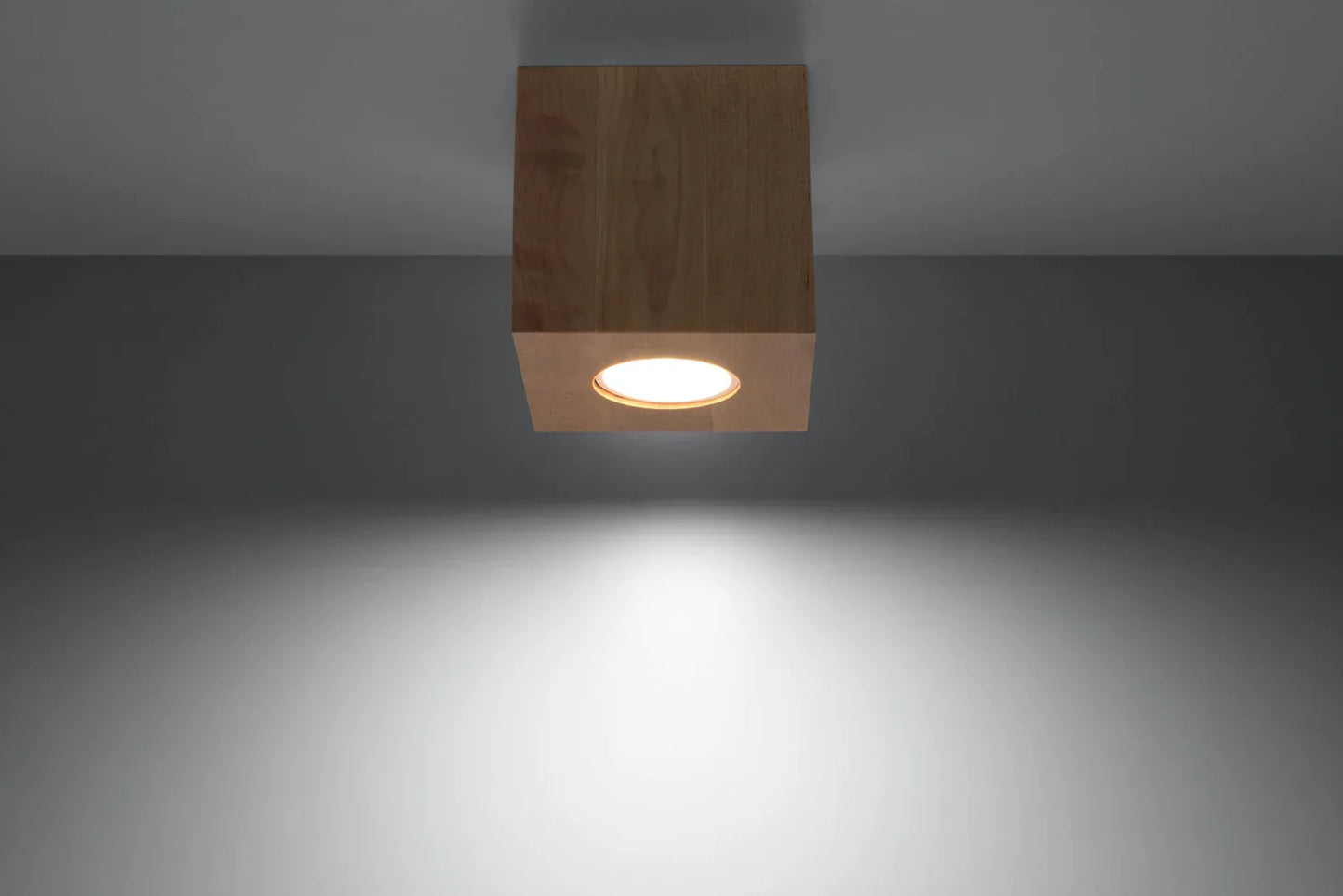 QUAD Natural Wood Ceiling Light