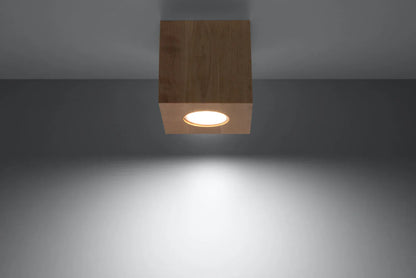 QUAD Natural Wood Ceiling Light