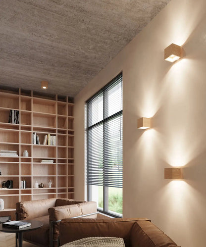 QUAD Natural Wood Wall Light