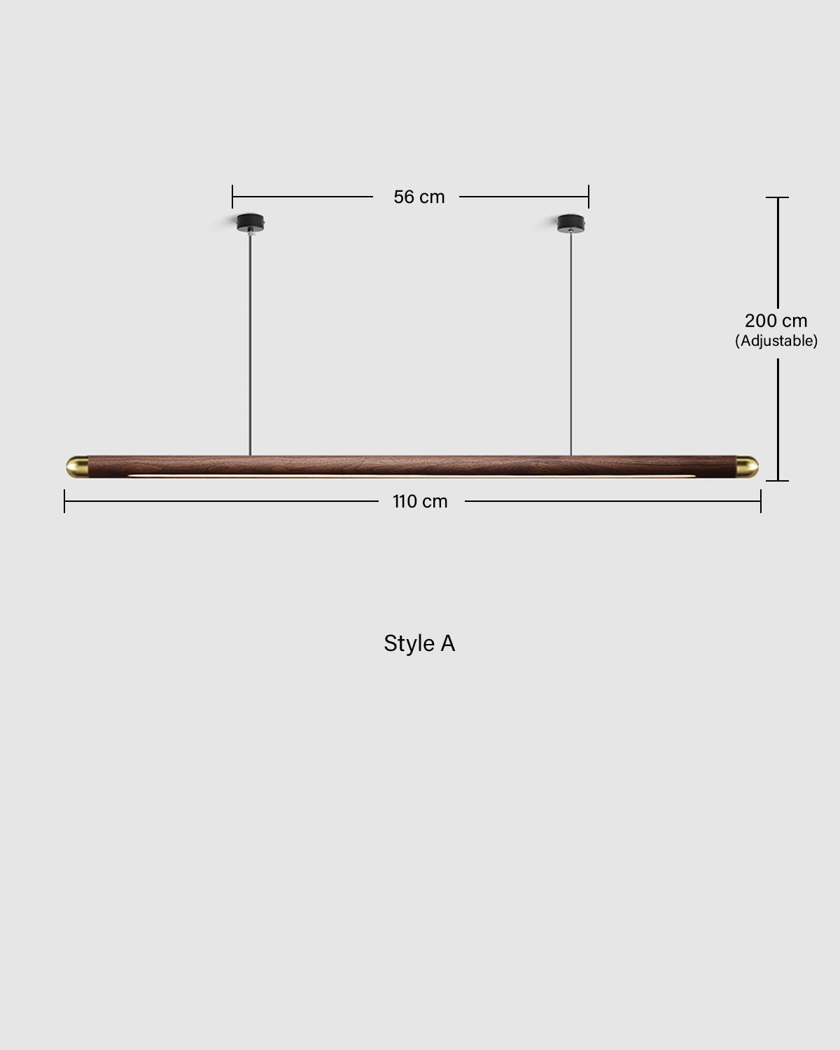 TRONCO Real Walnut Circular Pendant LED Light