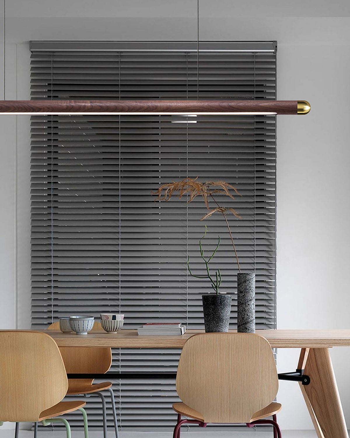 TRONCO Real Walnut Circular Pendant LED Light