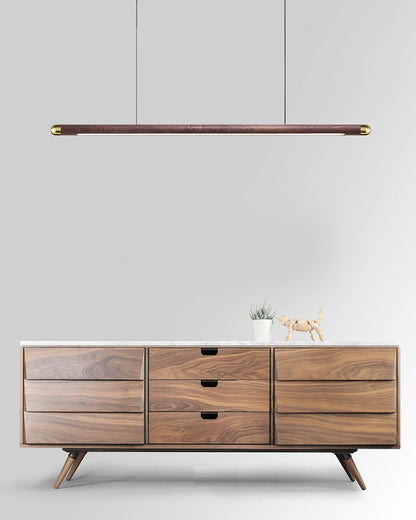 TRONCO Real Walnut Circular Pendant LED Light