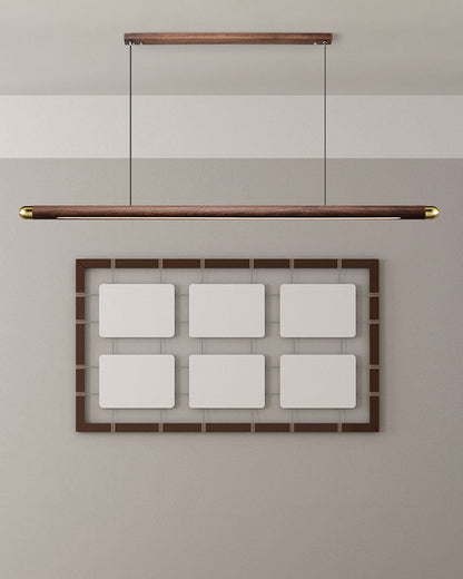TRONCO Real Walnut Circular Pendant LED Light