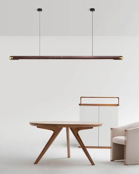 TRONCO Real Walnut Circular Pendant LED Light