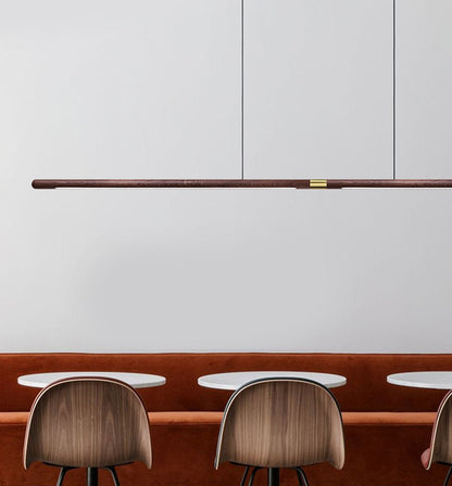TRONCO Real Walnut Long Pendant LED Light