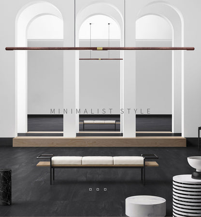 TRONCO Real Walnut Long Pendant LED Light