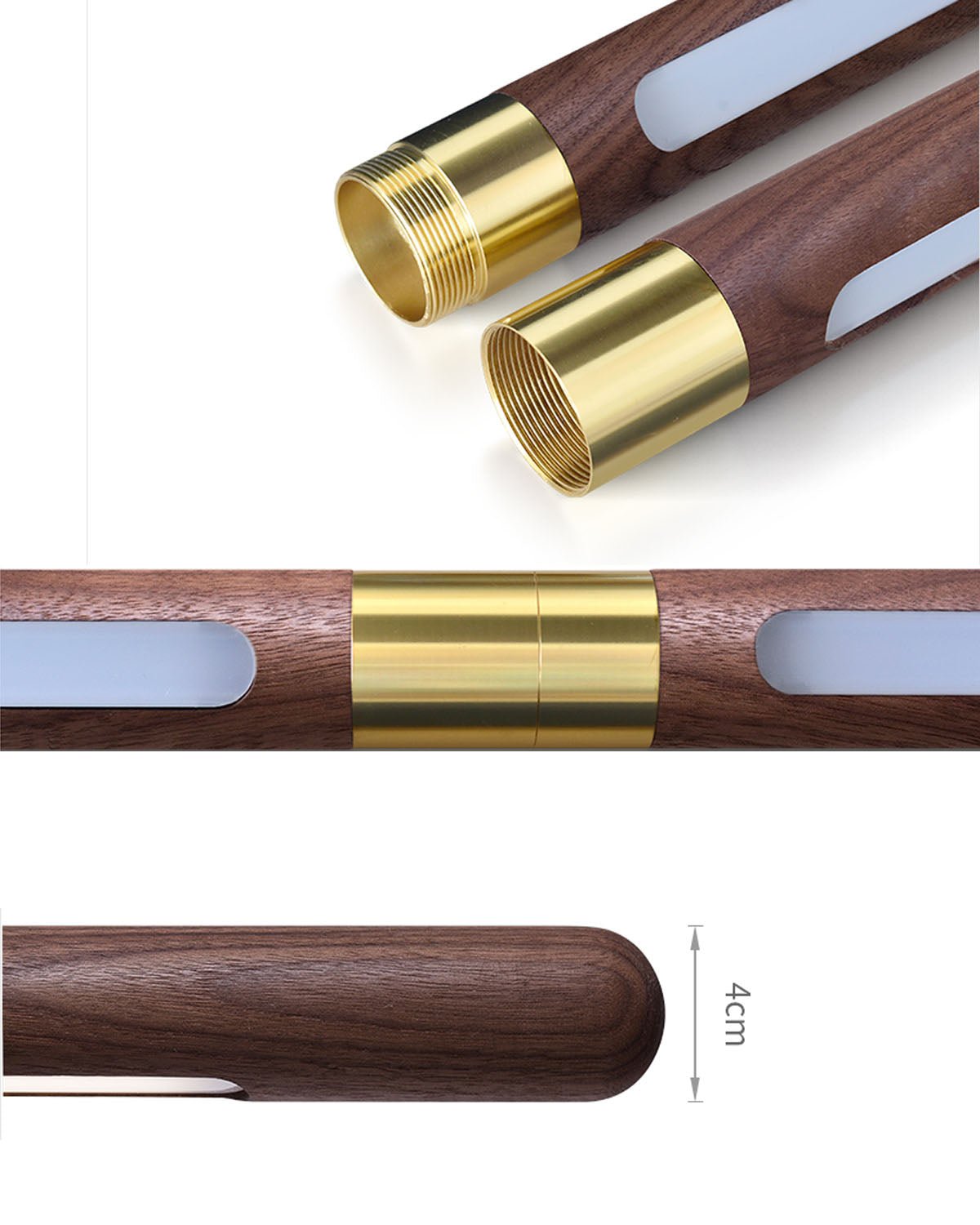 TRONCO Real Walnut Long Pendant LED Light