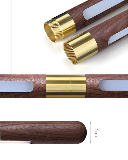 TRONCO Real Walnut Long Pendant LED Light