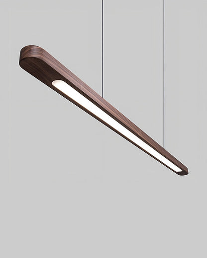 TRONCO Real Walnut Oval Pendant LED Light