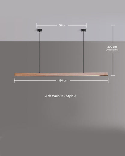 TRONCO Real Walnut Oval Pendant LED Light