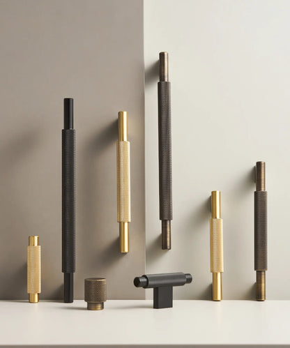 URBANO Solid Brass Knurled T-Bar Handle