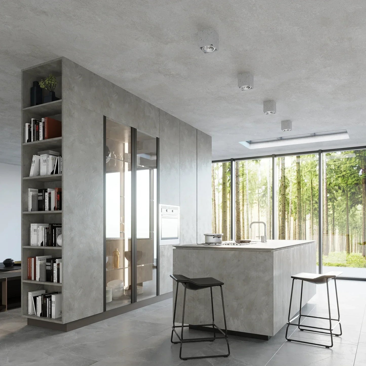 VALDE Concrete Ceiling Light