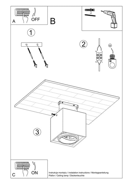 VALDE Concrete Ceiling Light