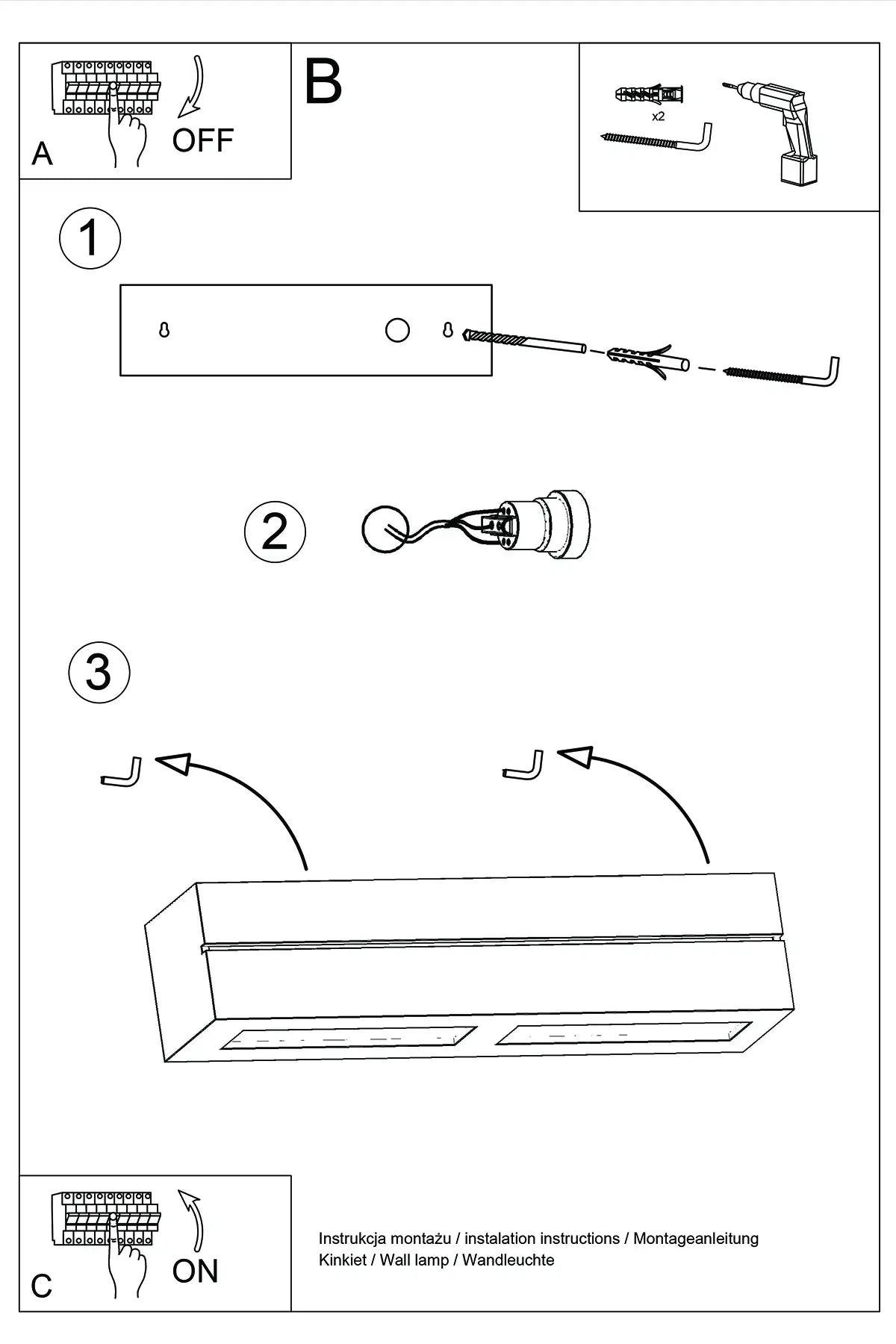 VEGA LINE Ceramic Wall Light
