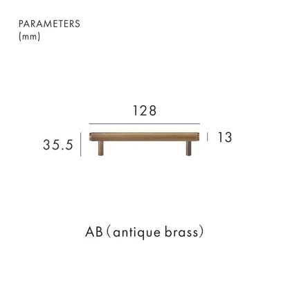 VORTICE Solid Brass Knurled Kitchen & Cabinet Handle