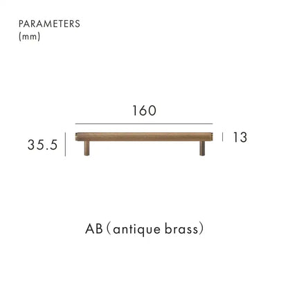 VORTICE Solid Brass Knurled Kitchen & Cabinet Handle