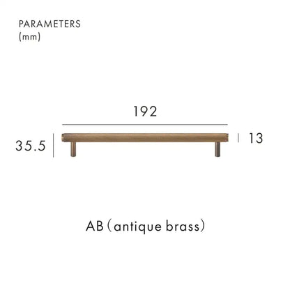 VORTICE Solid Brass Knurled Kitchen & Cabinet Handle
