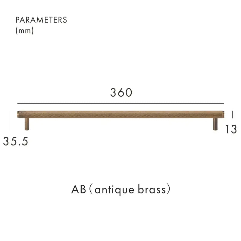 VORTICE Solid Brass Knurled Kitchen & Cabinet Handle