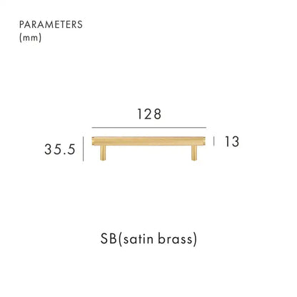 VORTICE Solid Brass Knurled Kitchen & Cabinet Handle