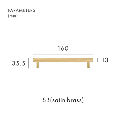 VORTICE Solid Brass Knurled Kitchen & Cabinet Handle