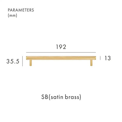 VORTICE Solid Brass Knurled Kitchen & Cabinet Handle