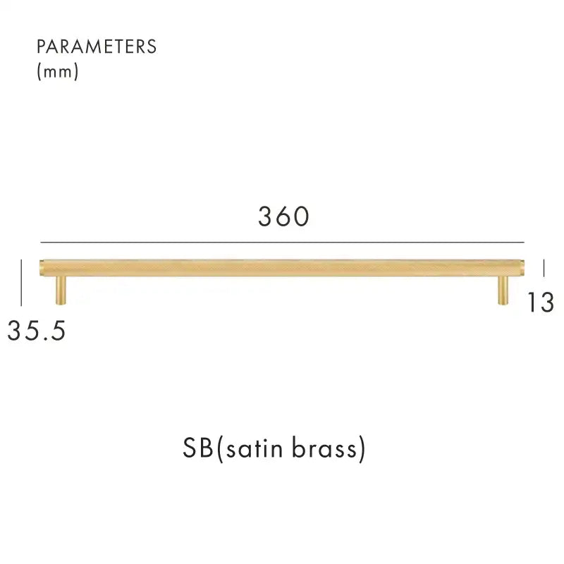 VORTICE Solid Brass Knurled Kitchen & Cabinet Handle